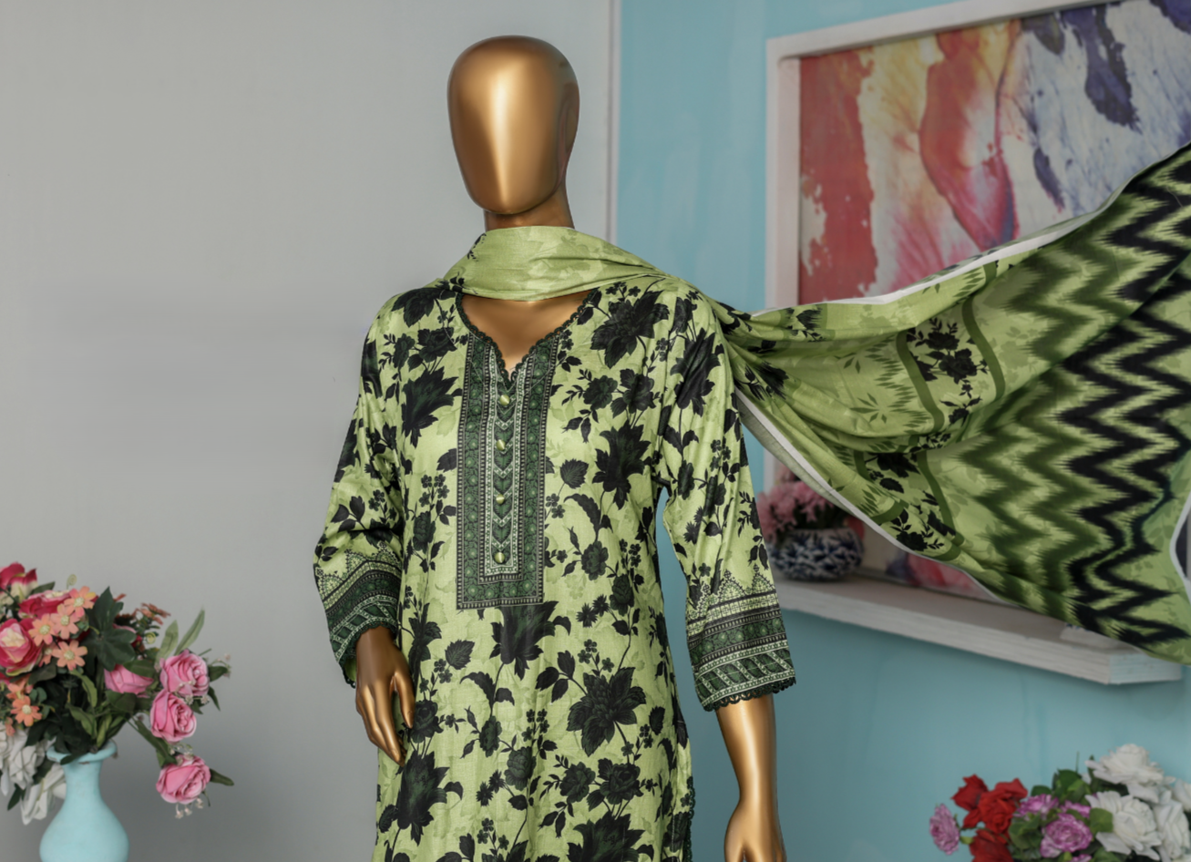 3 Piece - Bareeza Digital Cotton By Al Tawakkal Fabrics