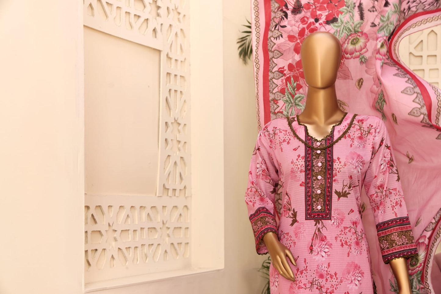 3 Piece - Khadija Lawn Bana Dora By Al Tawakkal Fabrics