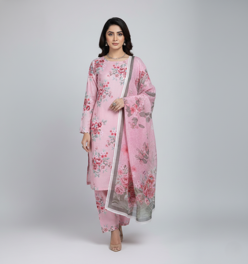 3 Piece - Bareeza Digital Chiffon By Al Tawakkal Fabrics