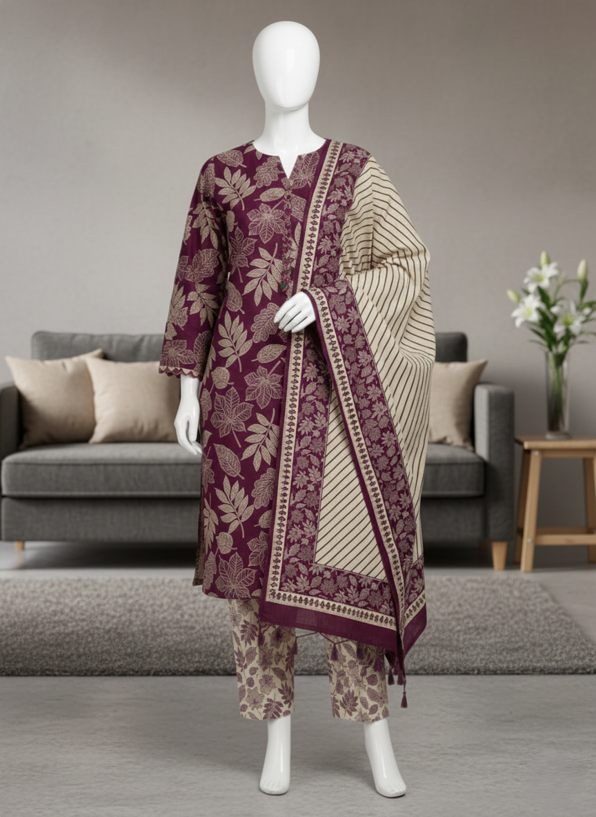 3 Piece - Bareeza Digital Lawn By Al Tawakkal Fabrics