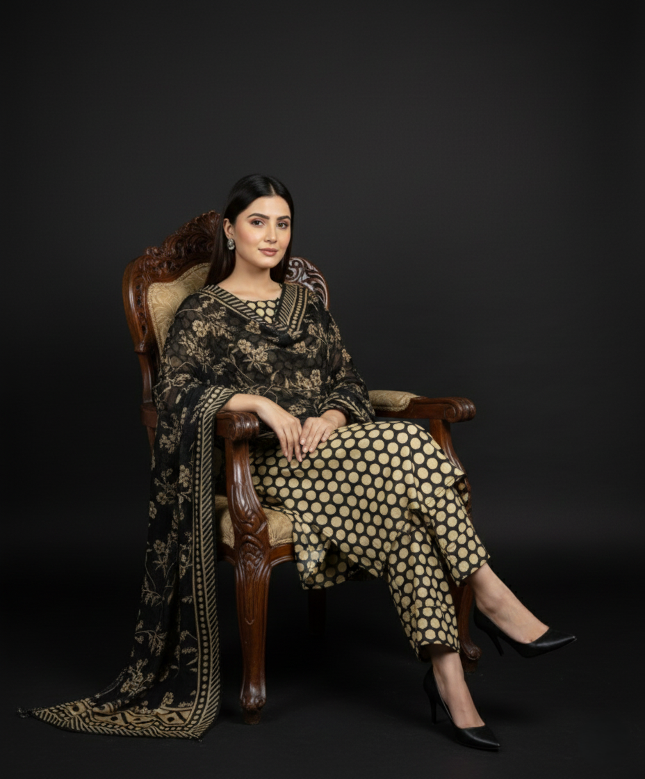 3 Piece - Bareeza Digital Chiffon By Al Tawakkal Fabrics