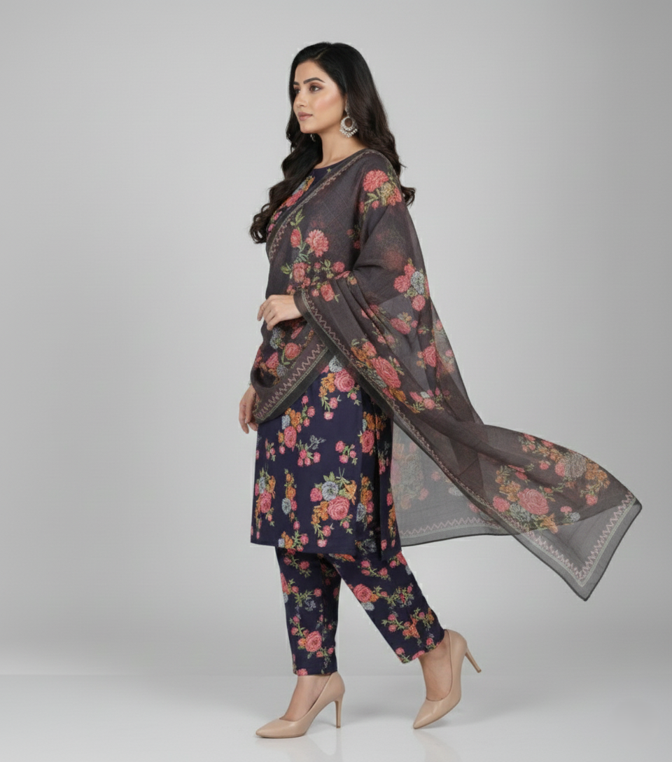 3 Piece - Bareeza Digital Chiffon By Al Tawakkal Fabrics
