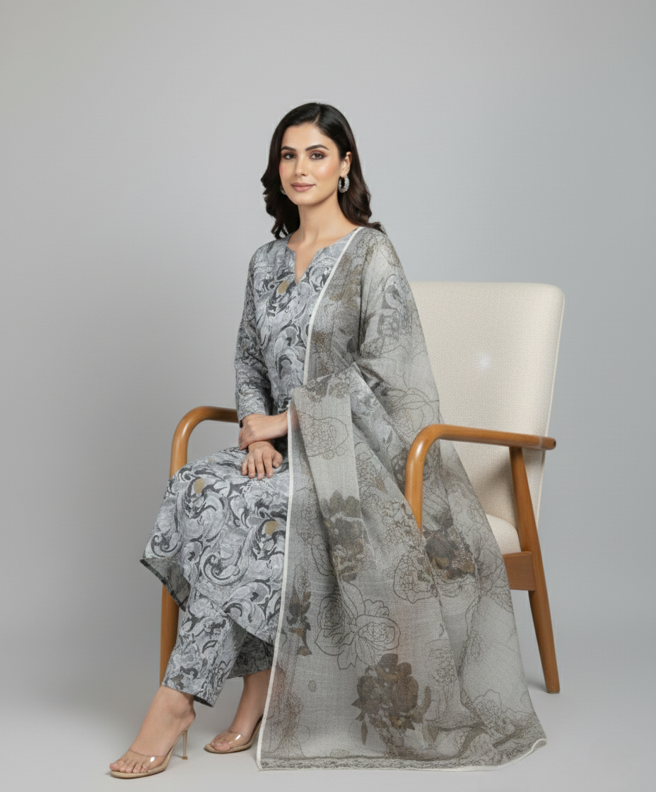 3 Piece - Bareeza Digital Chiffon By Al Tawakkal Fabrics