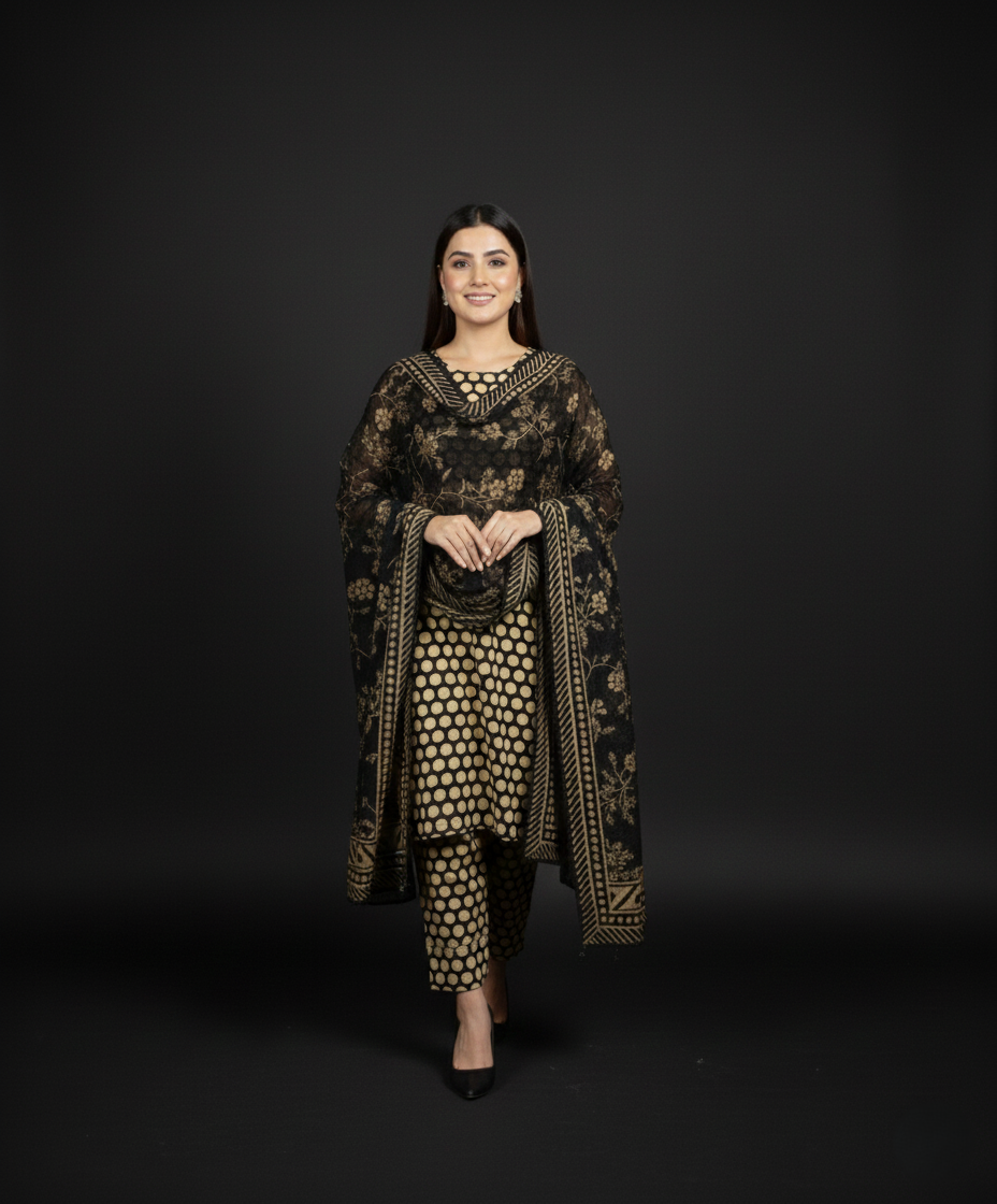 3 Piece - Bareeza Digital Chiffon By Al Tawakkal Fabrics