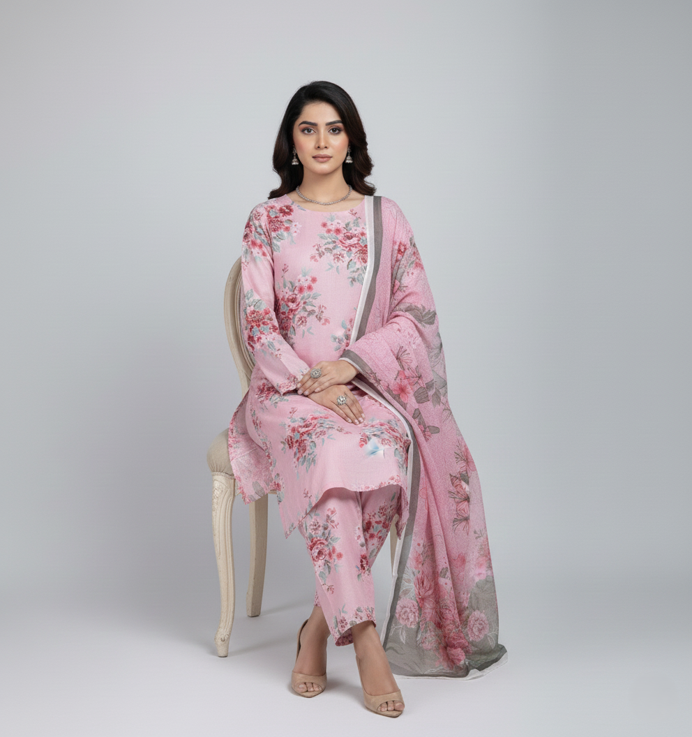 3 Piece - Bareeza Digital Chiffon By Al Tawakkal Fabrics