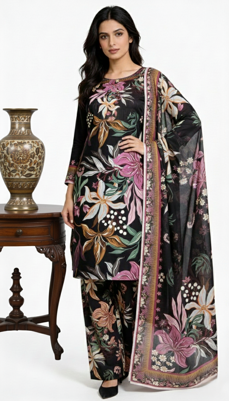 3 Piece - Bareeza Digital Chiffon By Al Tawakkal Fabrics