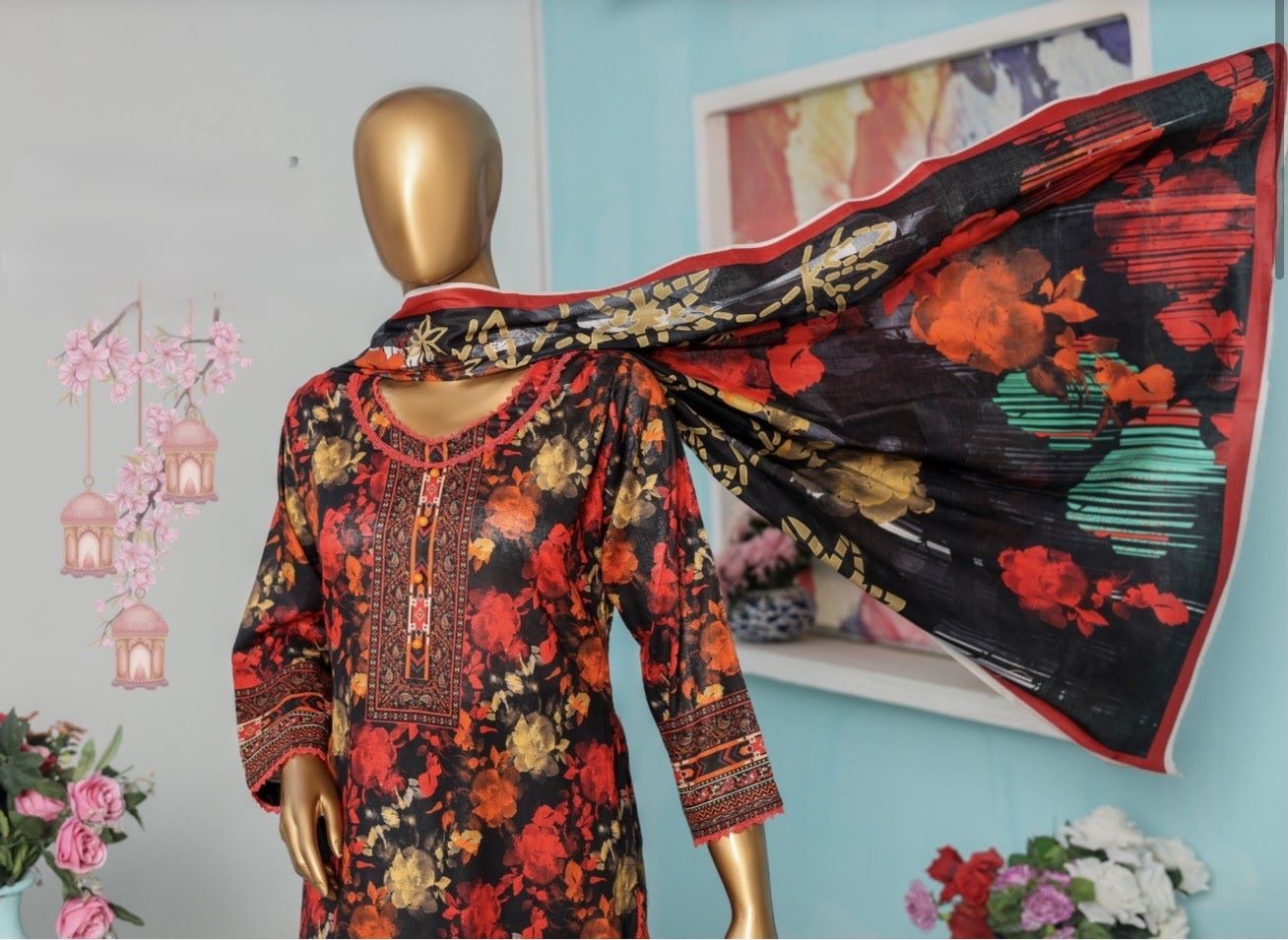 3 Piece - Bareeza Digital Cotton By Al Tawakkal Fabrics