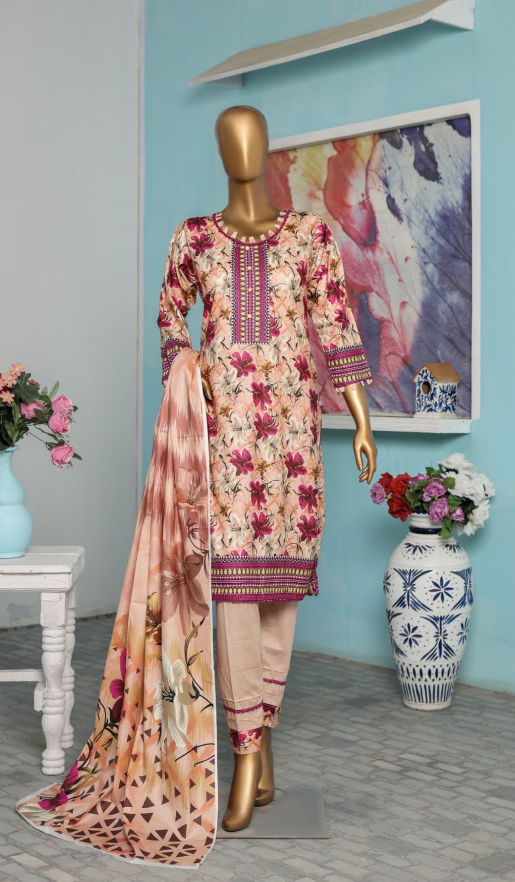 3 Piece - Bareeza Digital Cotton By Al Tawakkal Fabrics