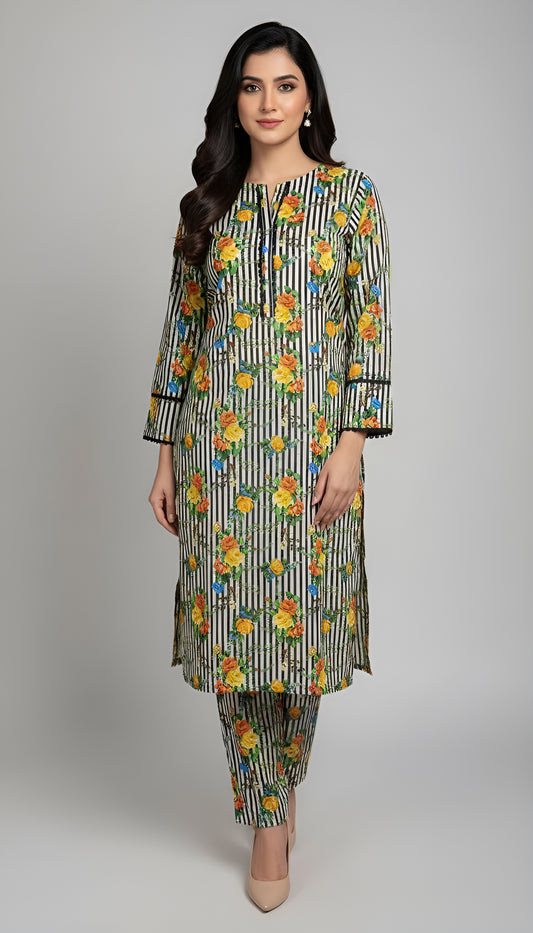 KHADIJA DIGITAL 2 PIECE STITCHED BY AL TAWAKKAL