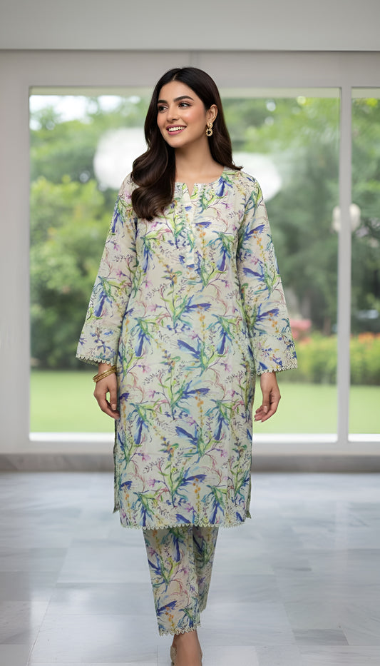 KHADIJA DIGITAL 2 PIECE STITCHED BY AL TAWAKKAL