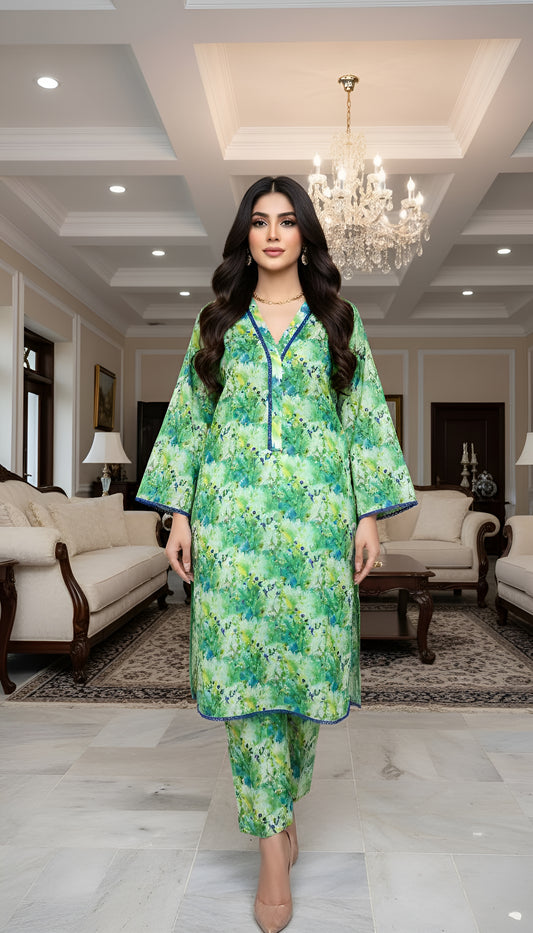 KHADIJA DIGITAL 2 PIECE STITCHED BY AL TAWAKKAL