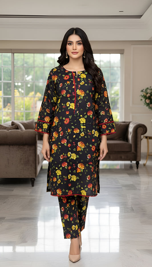 KHADIJA DIGITAL 2 PIECE STITCHED BY AL TAWAKKAL