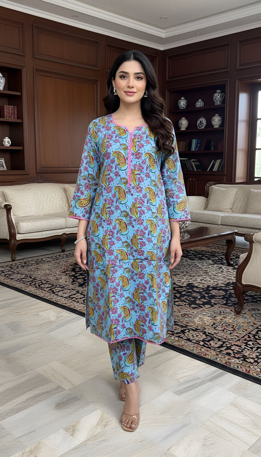 KHADIJA DIGITAL 2 PIECE STITCHED BY AL TAWAKKAL