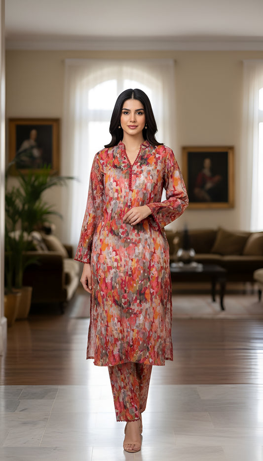 KHADIJA DIGITAL 2 PIECE STITCHED BY AL TAWAKKAL