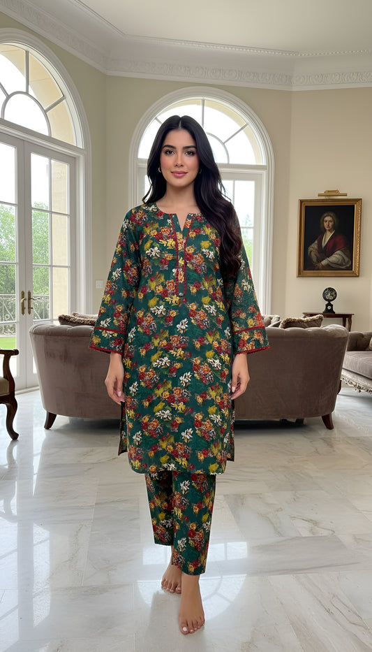 KHADIJA DIGITAL 2 PIECE STITCHED BY AL TAWAKKAL