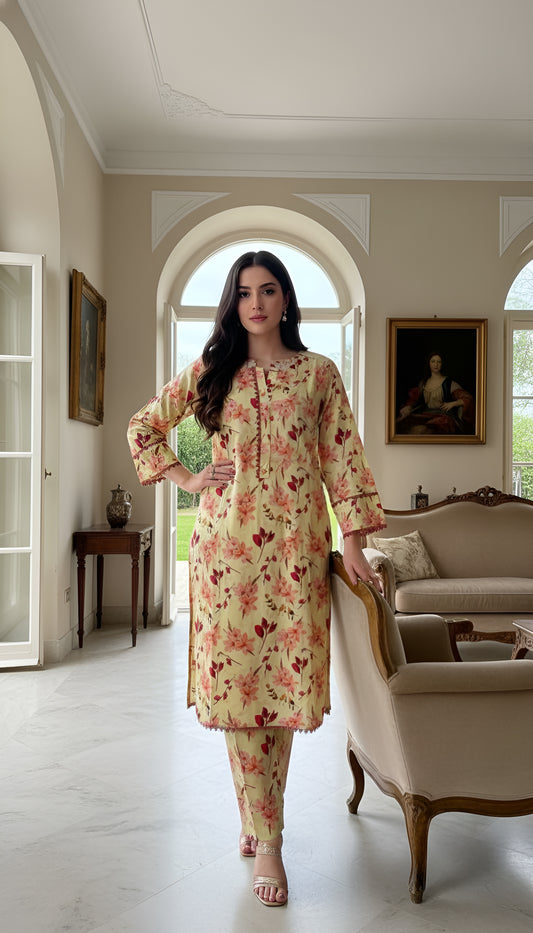 KHADIJA DIGITAL 2 PIECE STITCHED BY AL TAWAKKAL