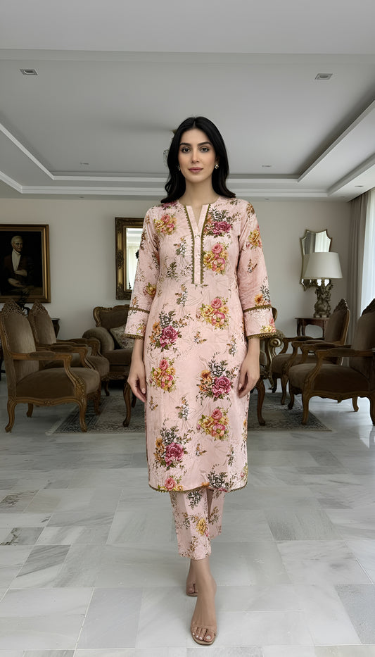 KHADIJA DIGITAL 2 PIECE STITCHED BY AL TAWAKKAL