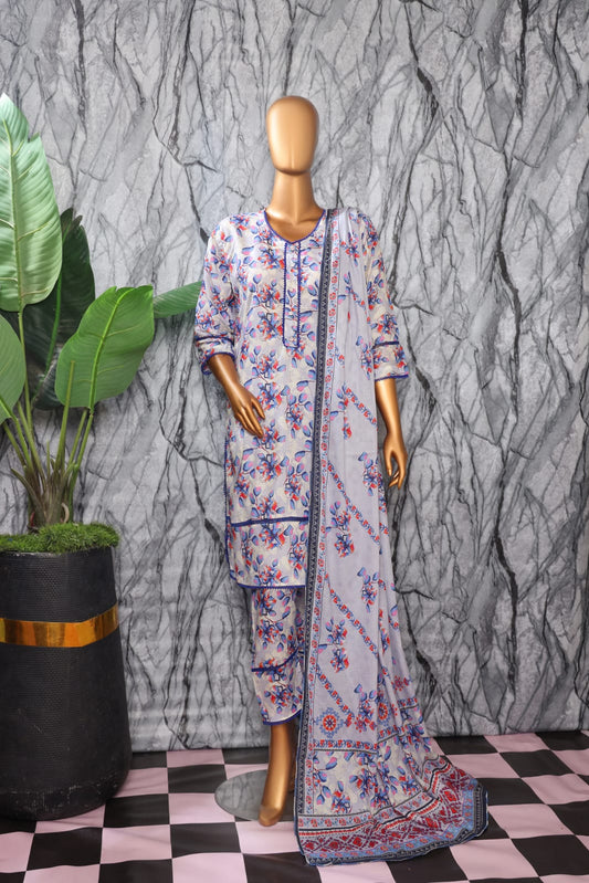 3 Piece - Bareeza Digital Cotton By Al Tawakkal Fabrics