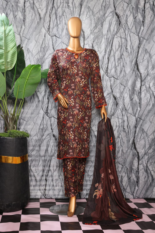 3 Piece - Bareeza Digital Cotton By Al Tawakkal Fabrics