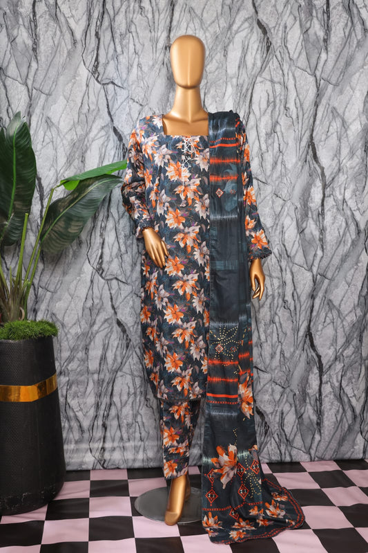 3 Piece - Bareeza Digital Cotton By Al Tawakkal Fabrics