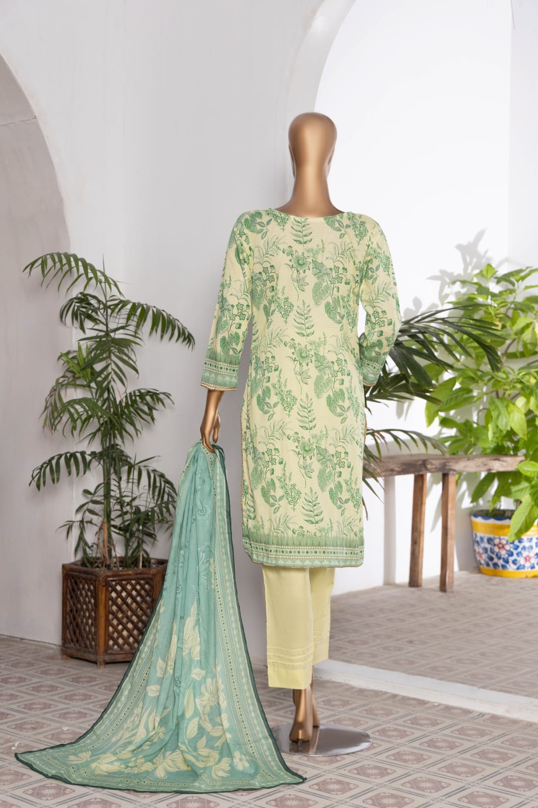 3 Piece - Khadija Lawn Bana Dora By Al Tawakkal Fabrics