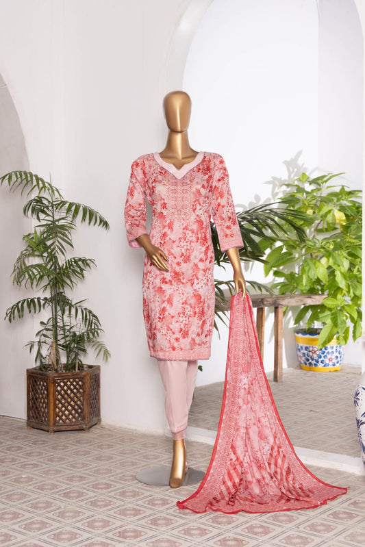 3 Piece - Khadija Lawn Bana Dora By Al Tawakkal Fabrics