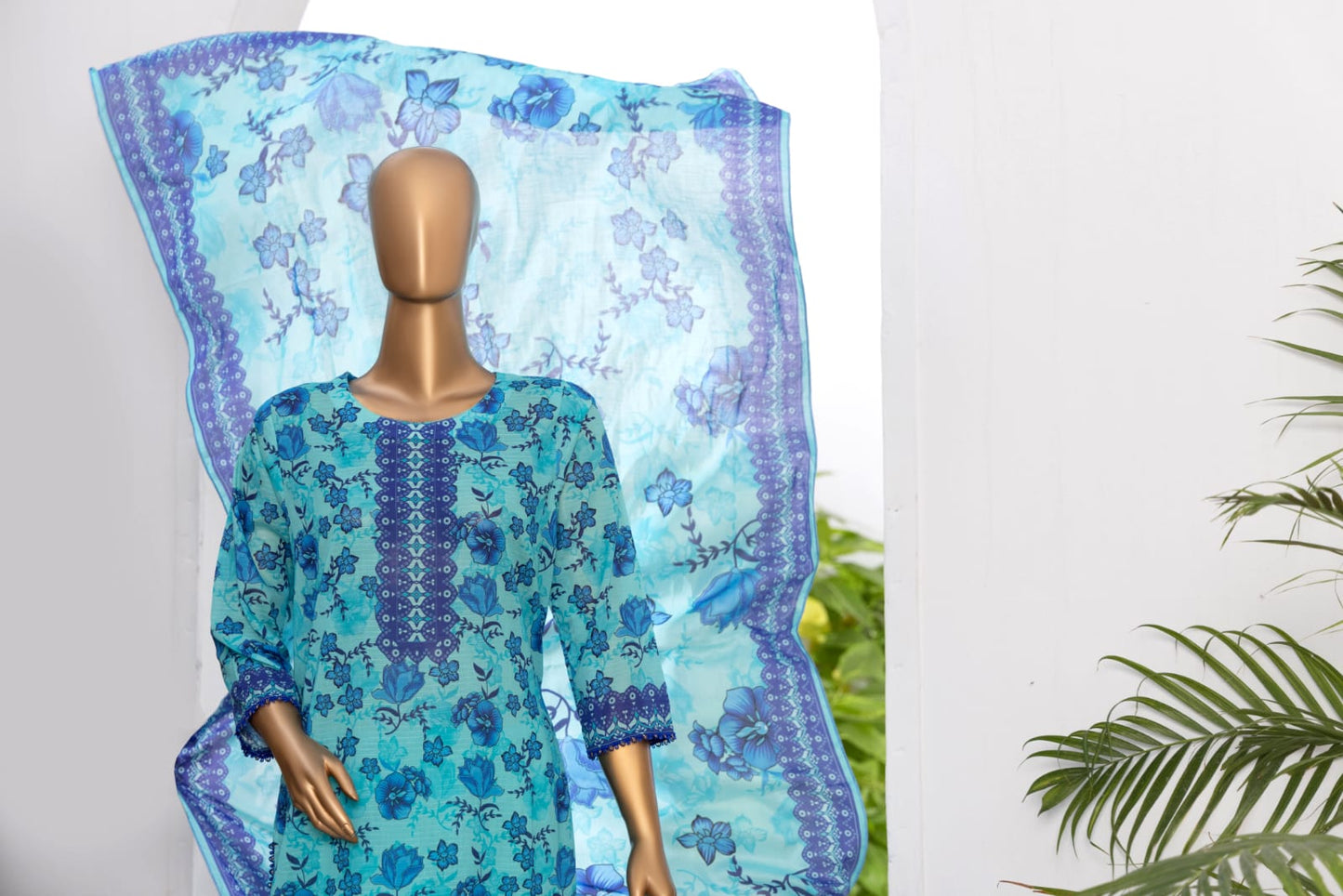 3 Piece - Khadija Lawn Bana Dora By Al Tawakkal Fabrics