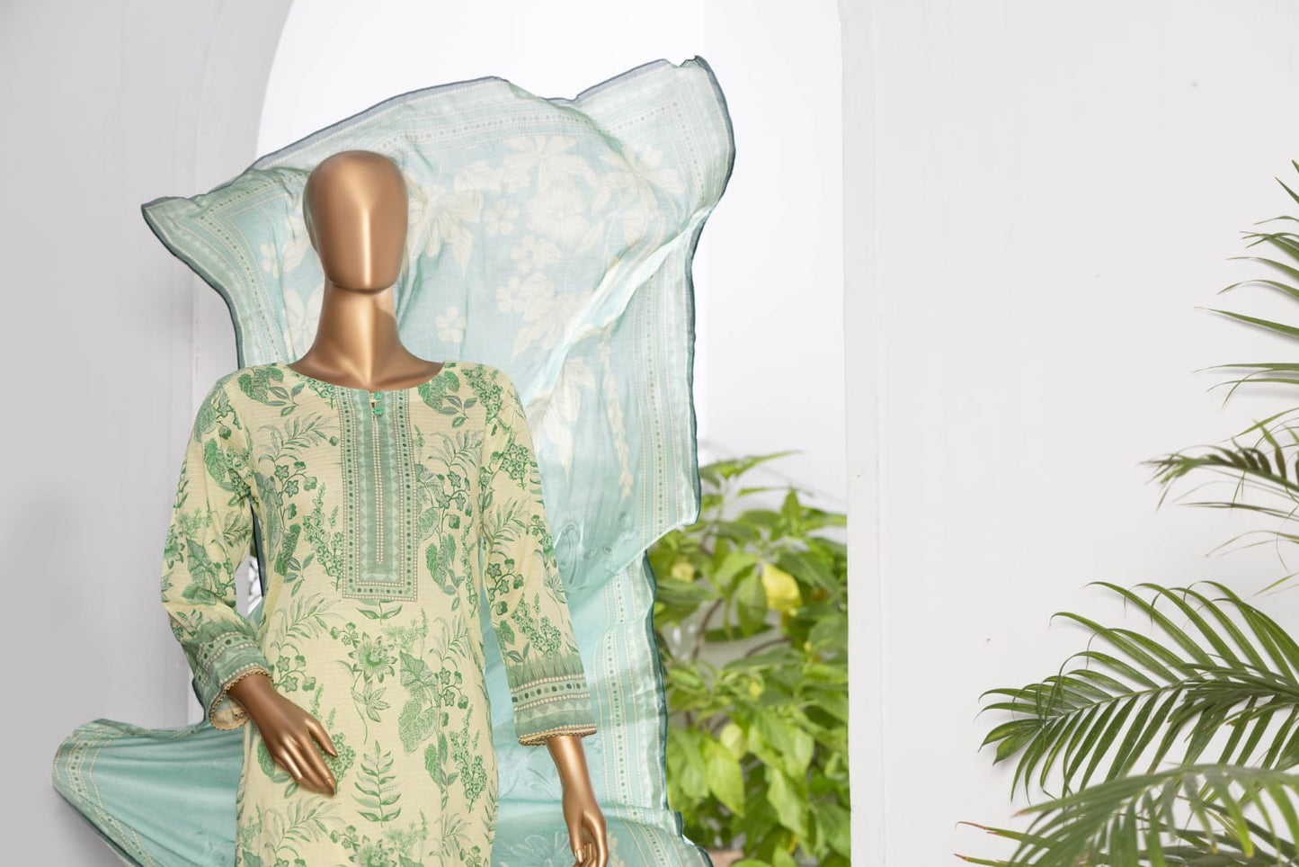 3 Piece - Khadija Lawn Bana Dora By Al Tawakkal Fabrics