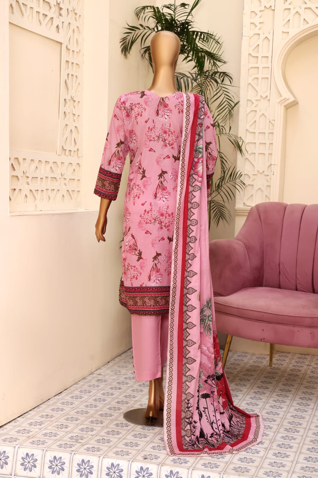 3 Piece - Khadija Lawn Bana Dora By Al Tawakkal Fabrics