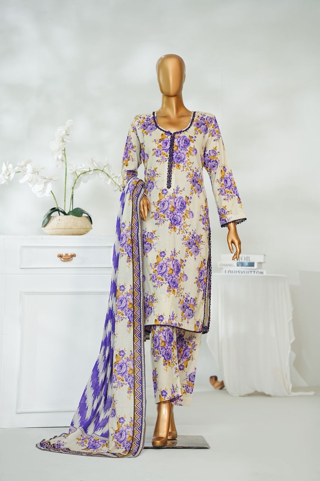 3 Piece - Satrangi Digital Lawn By Al Tawakkal Fabrics