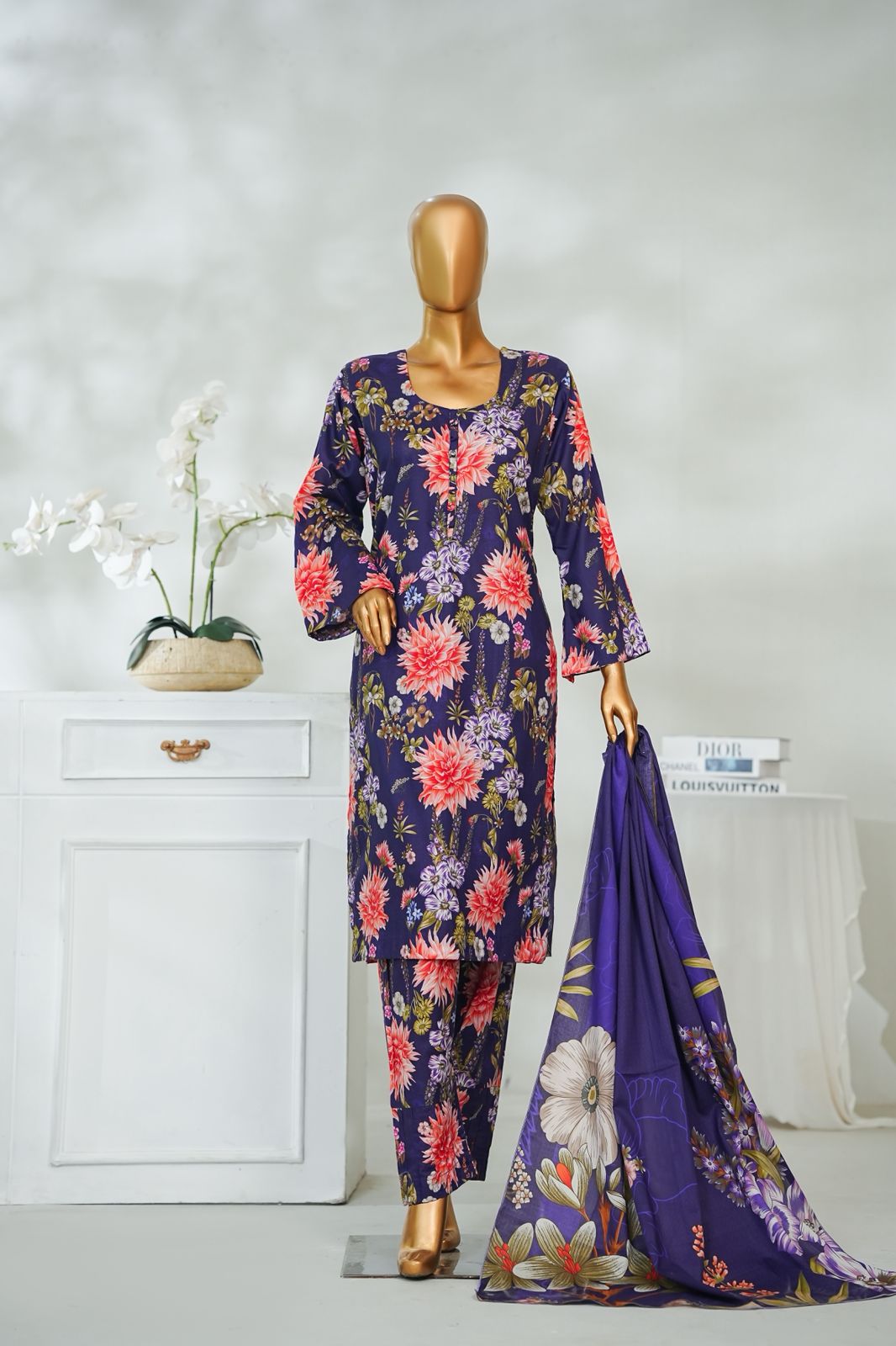 3 Piece - Satrangi Digital Lawn By Al Tawakkal Fabrics