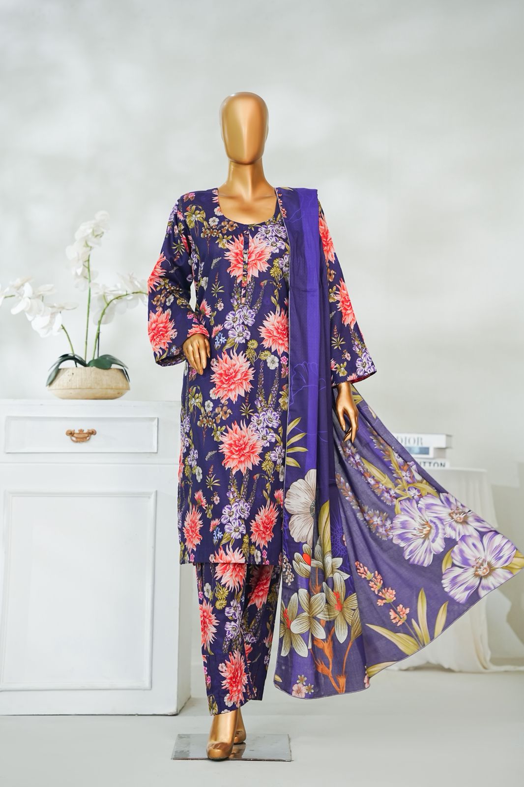 3 Piece - Satrangi Digital Lawn By Al Tawakkal Fabrics