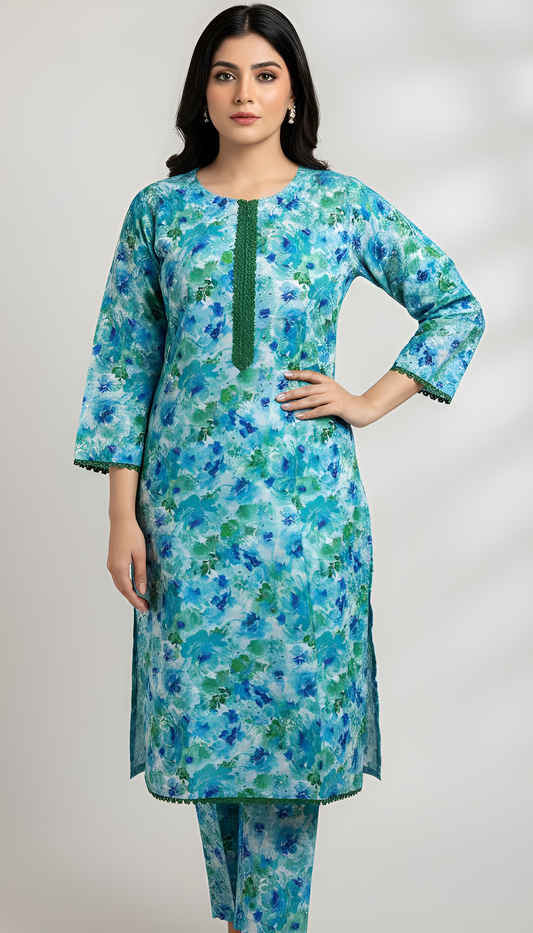 KHADIJA DIGITAL 2 PIECE STITCHED BY AL TAWAKKAL